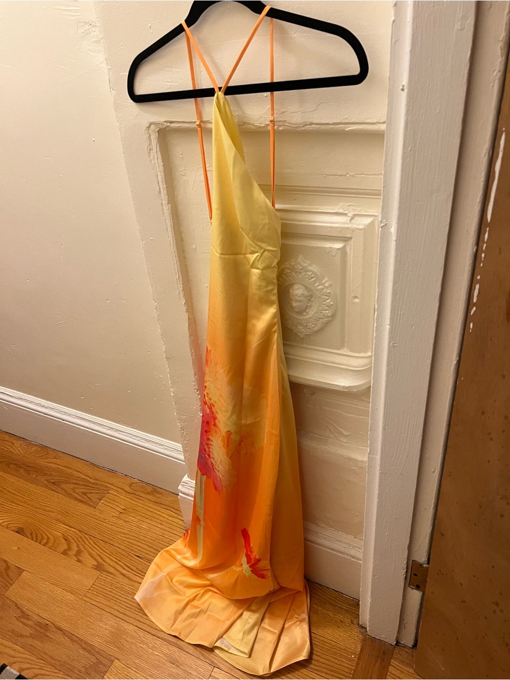 Peppermayo Yellow/Orange/Pink Halter Maxi Dress - Picture 6 of 7